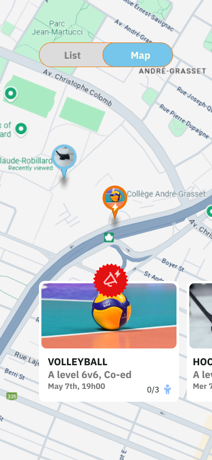 Map view in English